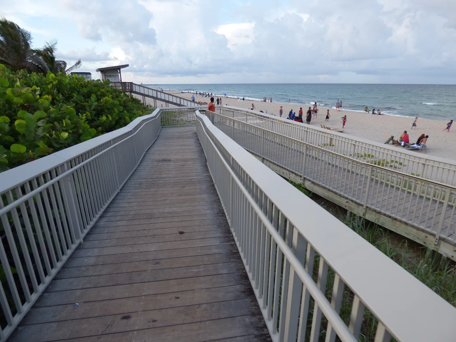 The boardwalk down to the sand at Oceanfront Park, the Boynton Beach city beach that welcomes dogs on Oceanfront Bark Saturdays.