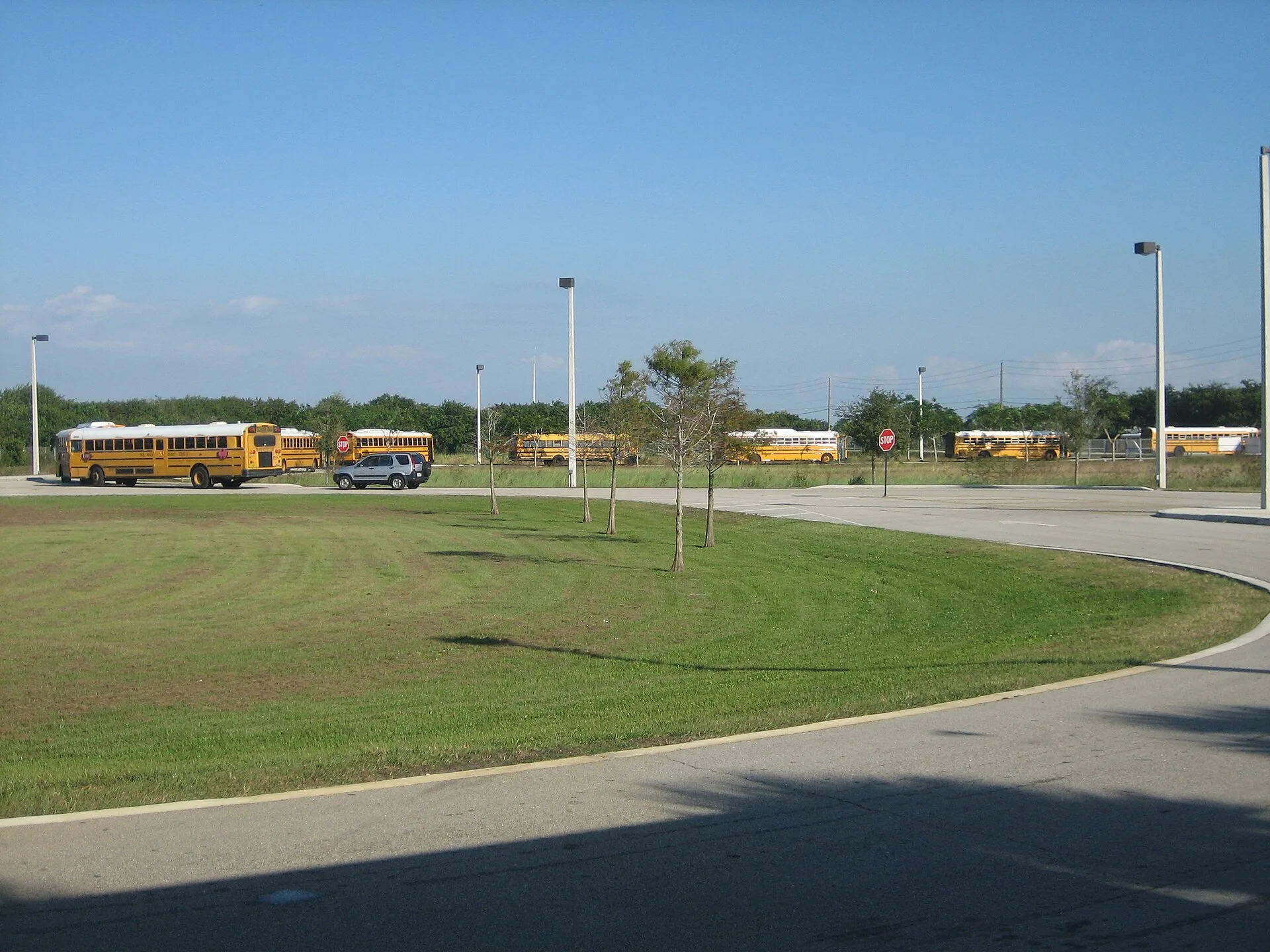 School buses leave West Boca Raton Community High School, another of the district's 2026 Schools of Excellence.