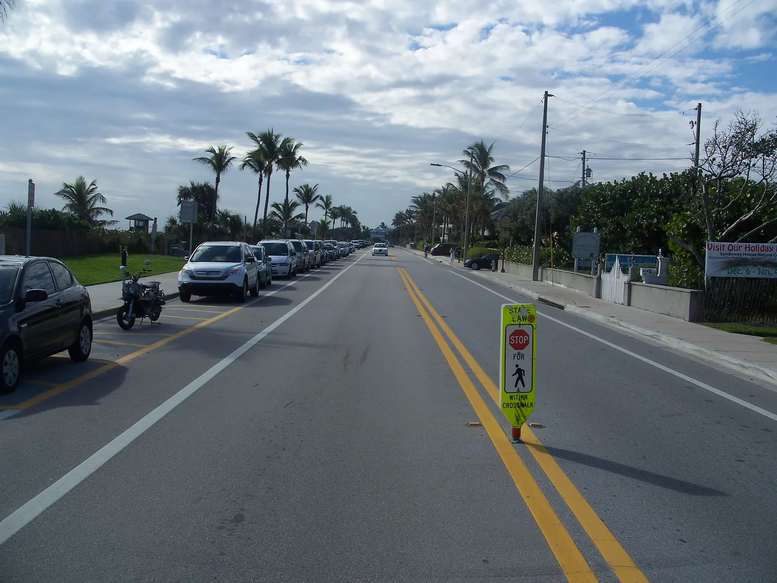 Ocean Boulevard (State Road A1A) along the beach in Delray Beach, near the oceanfront Turkey Trot course.