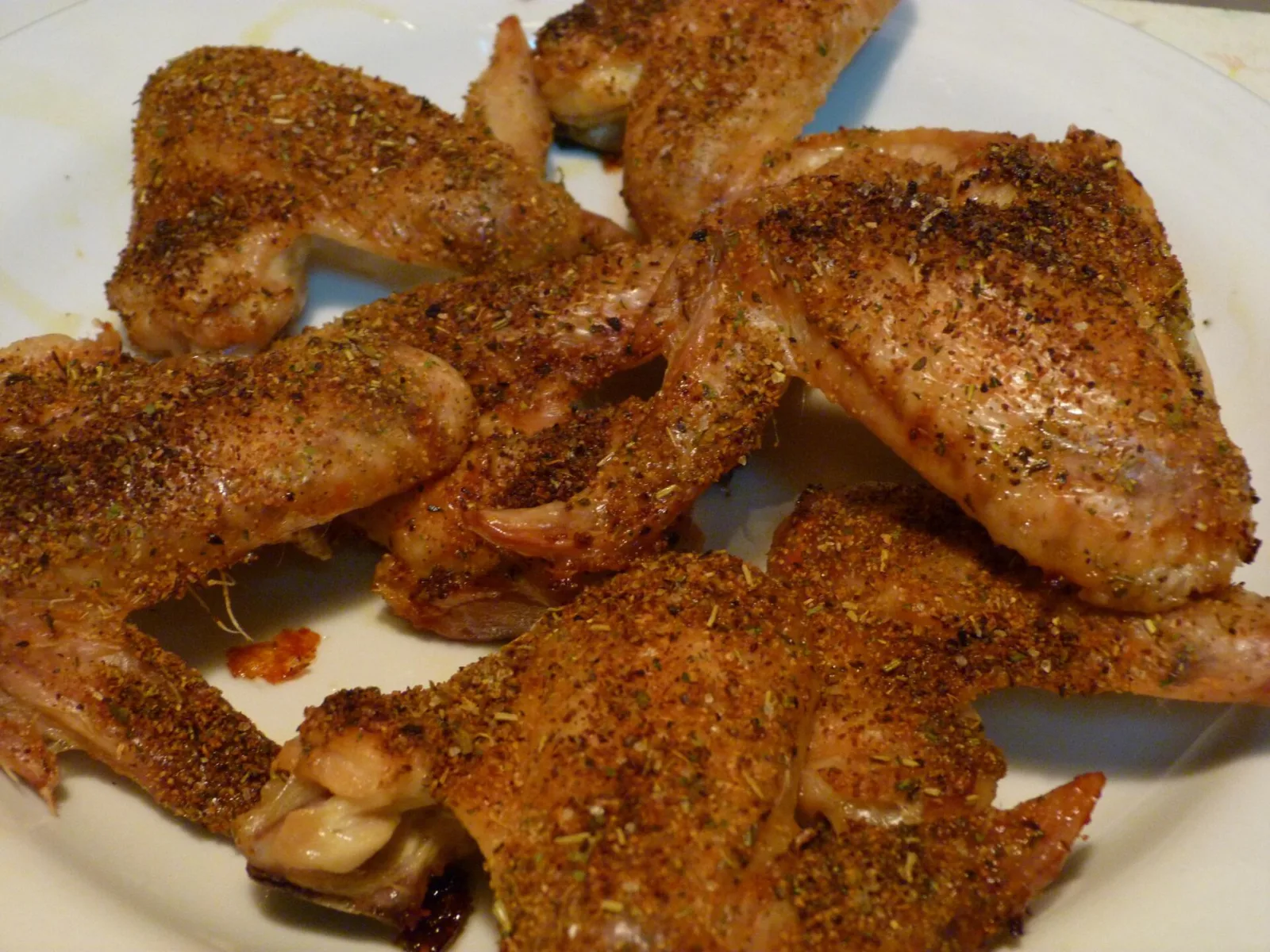 A plate of seasoned chicken wings. The photo was not taken at a Boynton Beach restaurant.